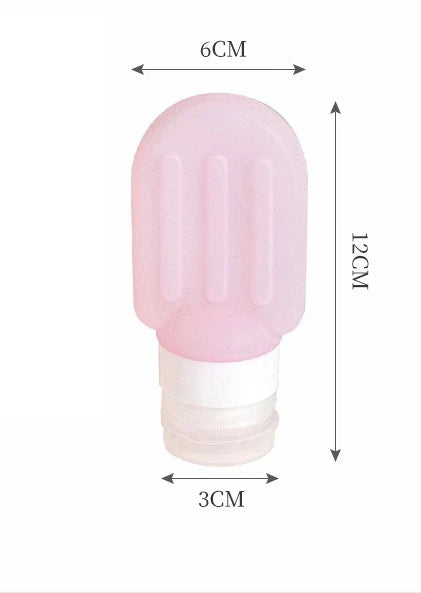 Juego de 3 Botellas Dispensadoras de Silicona Suave para Viaje, a Prueba de Fugas, Portátiles para Champú, Gel de Ducha, Maquillaje y Loción