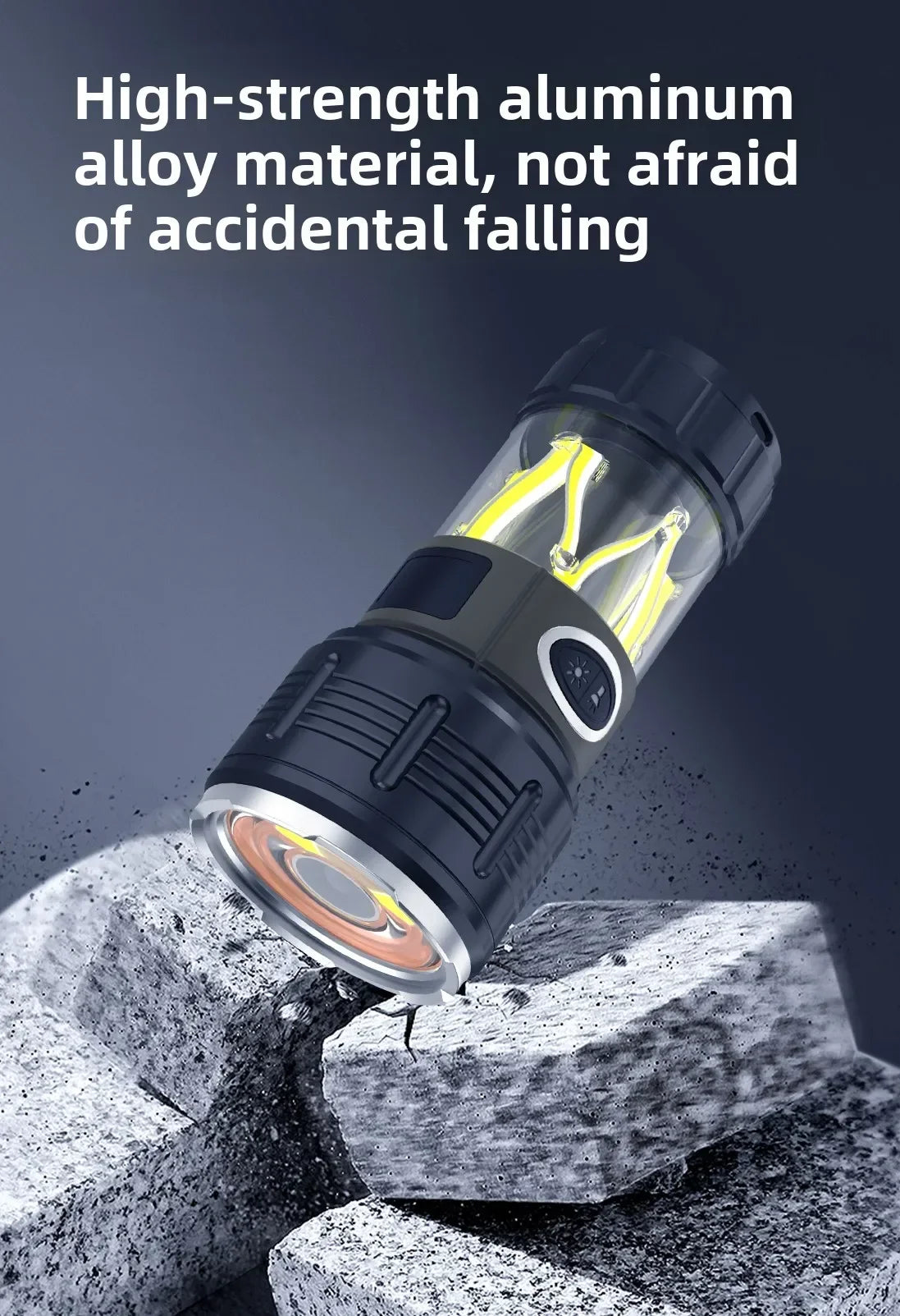 Linterna LED Táctica Recargable 4500mAh para Camping