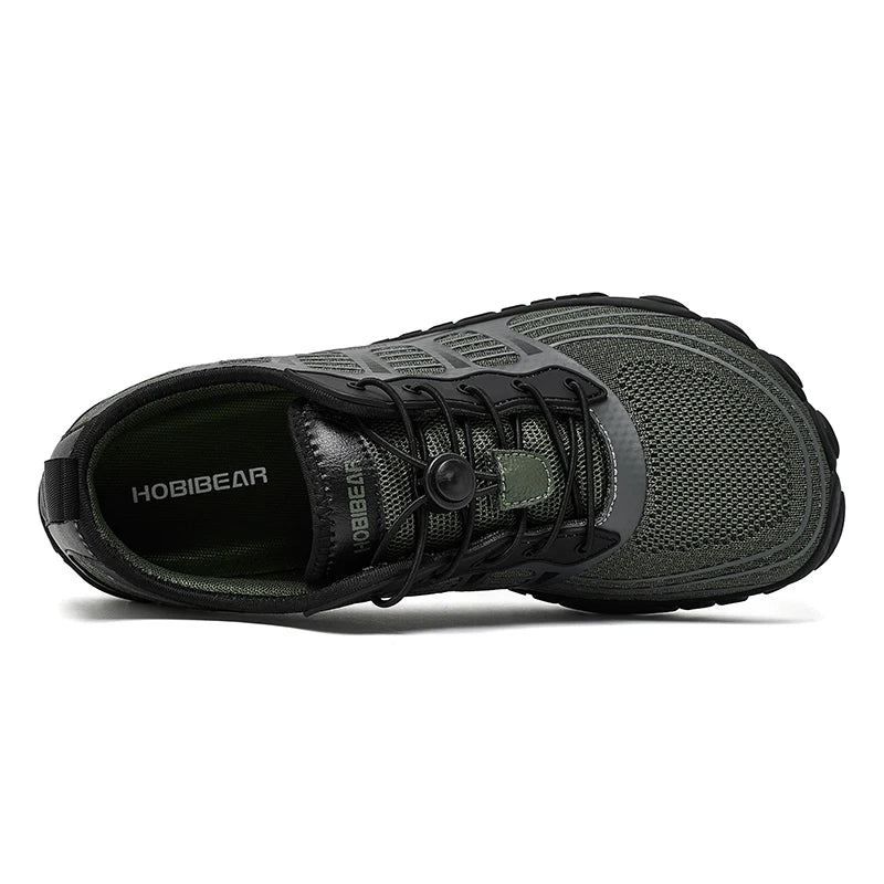 HOBIBEAR Zapatos descalzos para hombre y mujer, zapatillas de deporte con banda elástica transpirable y punta ancha, zapatos informales para caminar en la playa