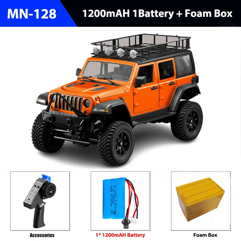 Buggy RC Crawler 4x4, Escala Completa con Luces LED