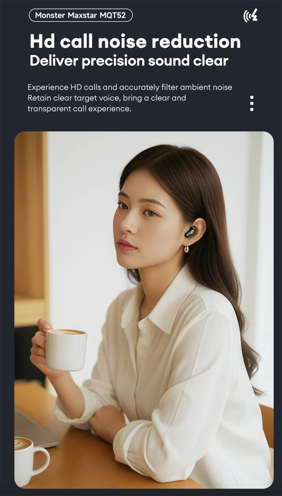 Auriculares Bluetooth Monster MQT52 TWS con Micrófono