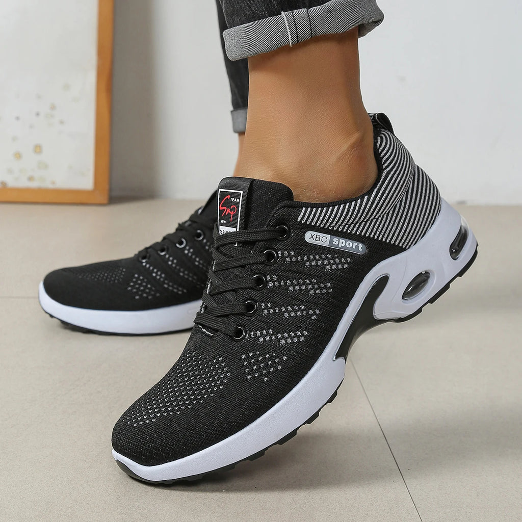 Zapatos para hombre, zapatillas para correr con cordones súper transpirables a la moda, comodidad antideslizante, duradera y con almohada, zapatillas de deporte de moda para hombre