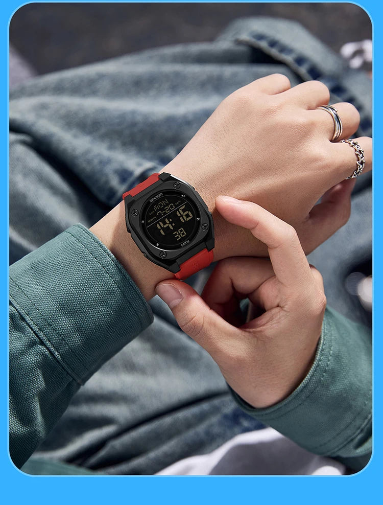 Reloj Digital SANDA 6272 para Estudiantes, Luminoso y Resistente al Agua