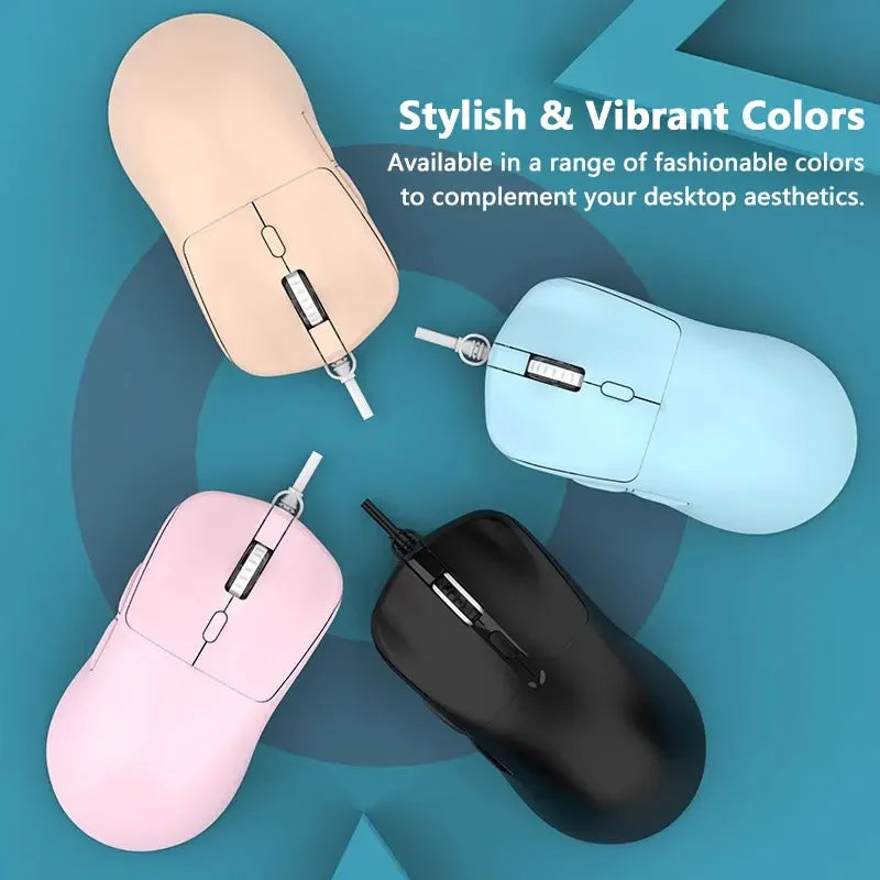 Mouse con Cable Lenovo M3, Ergonómico, 6 Botones, DPI Ajustable