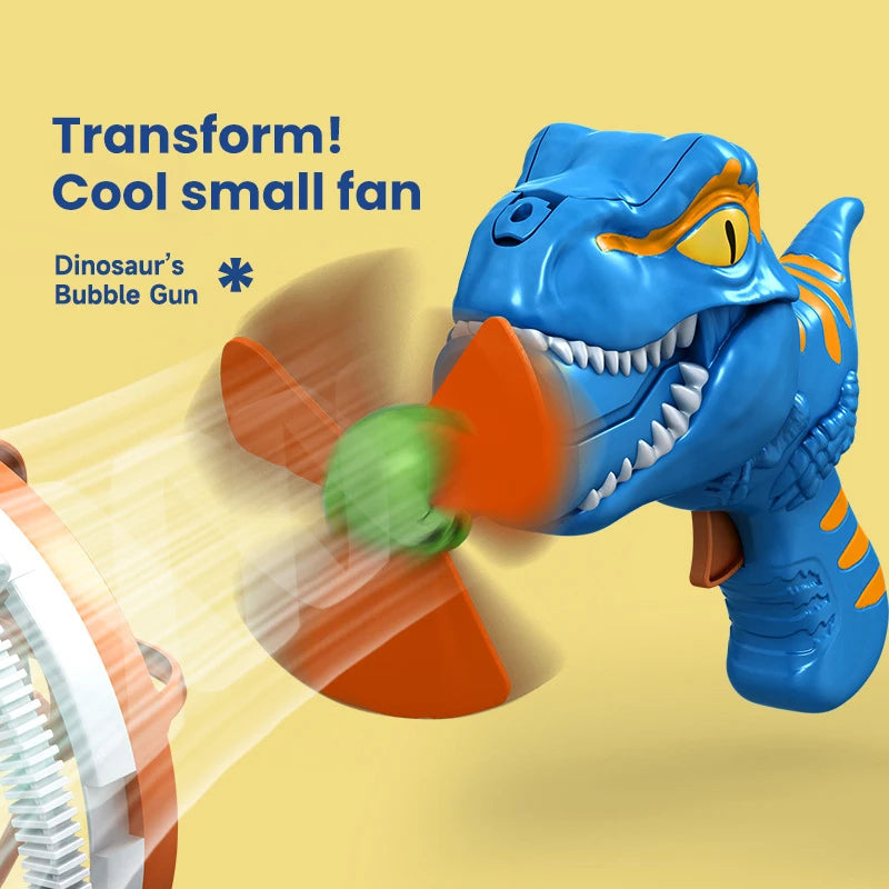 Pistola de Burbujas Automática Dinosaurio para Niños Exterior