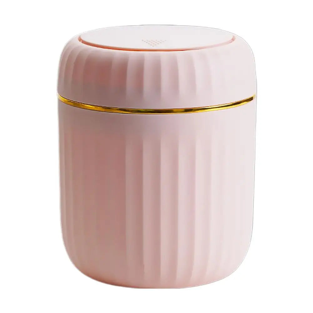 Mini bote de basura de escritorio, contenedor de basura de plástico duradero con tapa, organizador de basura para dormitorio, oficina, escritorio, suministros para el hogar