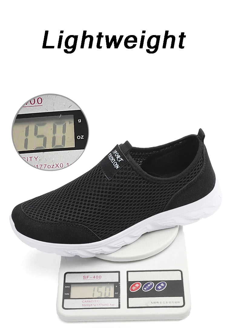 2023 zapatos informales ligeros para hombre, zapatillas informales transpirables sin cordones para hombre, zapatos planos antideslizantes para caminar al aire libre, talla 39-47