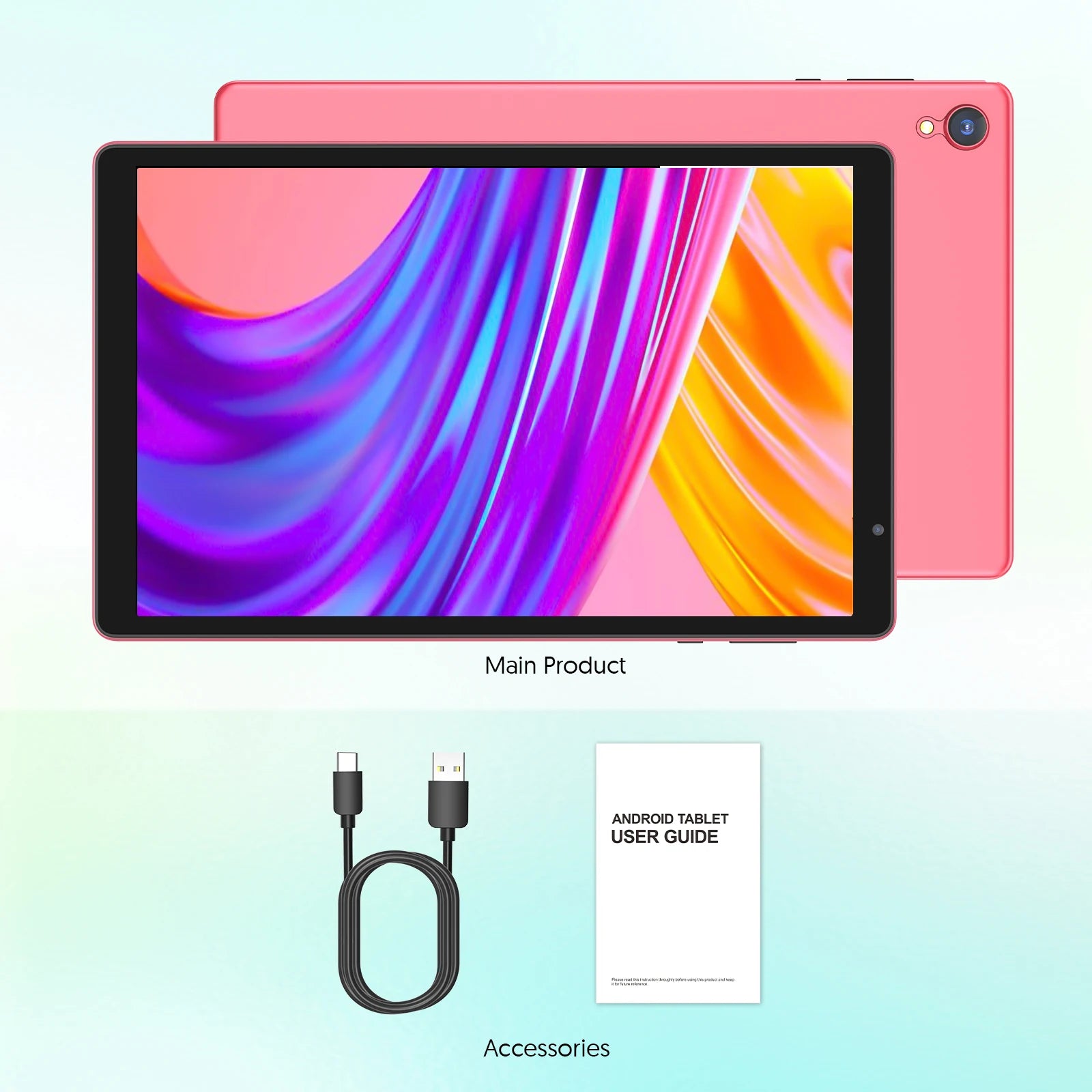 Tablet BAKEN Android 14 de 10 pulgadas, 32GB, Wi-Fi 6 y procesador cuatro núcleos