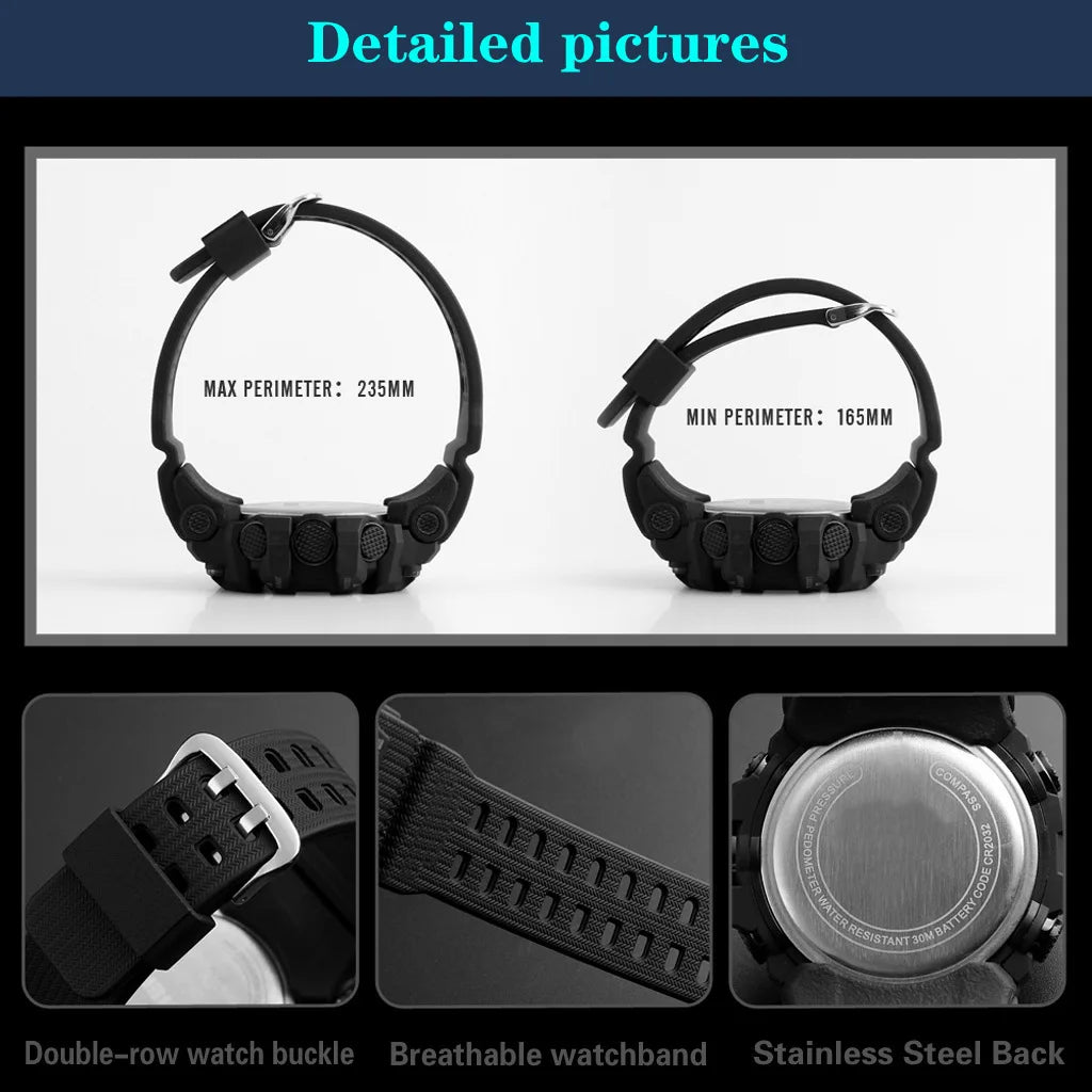Reloj Deportivo Digital LED YIKAZE Militar Multifuncion