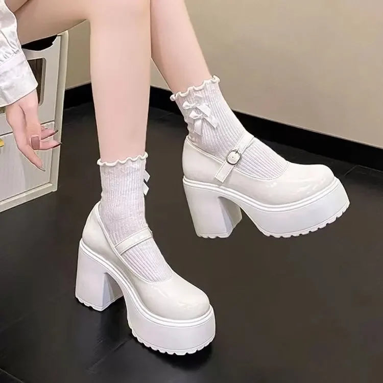 Zapatos Mary Jane de Tacón Alto para Mujer con Correa