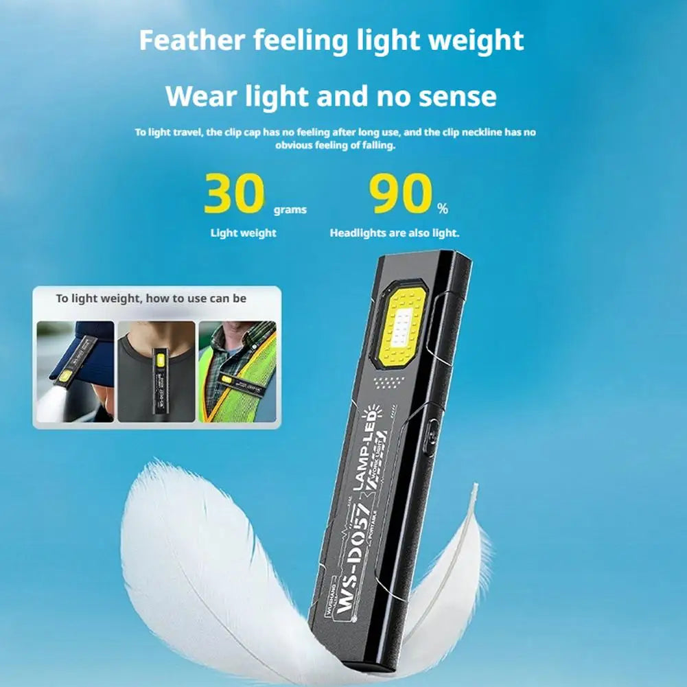 Llavero Linterna LED Mini Recargable Tipo C 550LM Portátil de Bolsillo