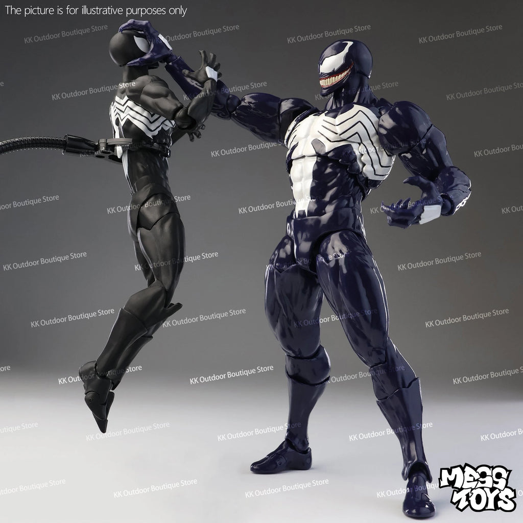 NUEVO Mess Toys Venom Lethal Neighbor Spider-Man Symbiotic Black Suit Messtoys Spiderman Figura de Acción Anime Modelo Muñeco Regalos Juguetes