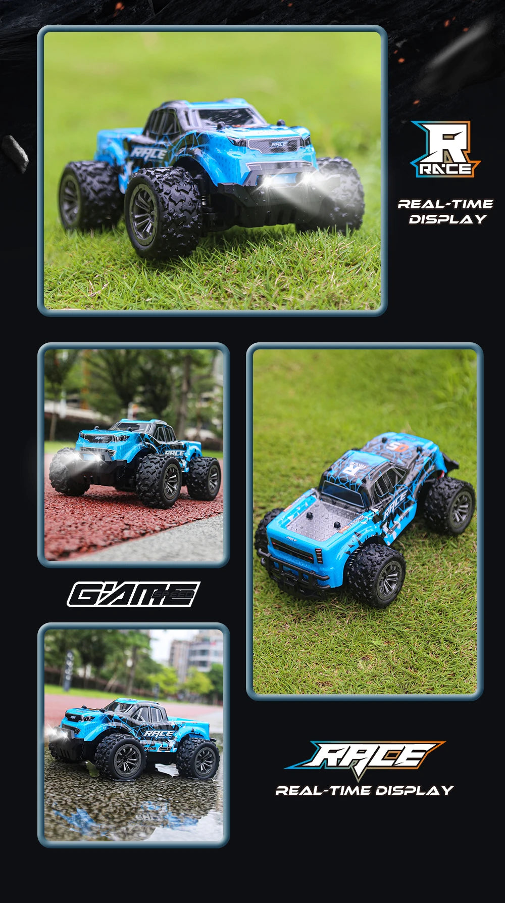 Coche RC ZWN Aleación Todoterreno 1:20 con Luz LED Control Remoto