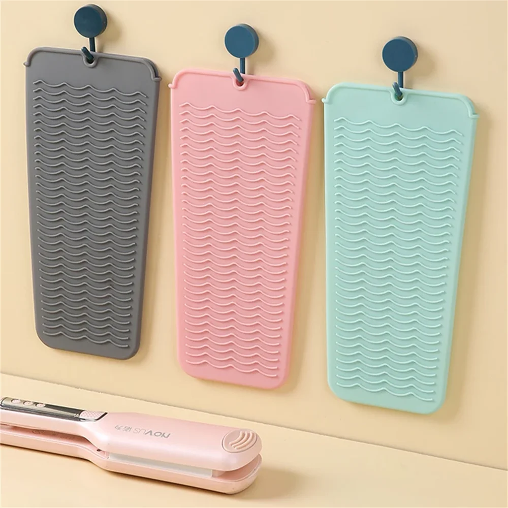 Nueva estera de silicona de talla grande resistente al calor, herramientas calientes portátiles de viaje, cubierta de almohadilla para rizador, plancha de pelo plana
