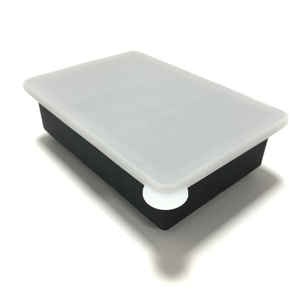 Molde grande para bandeja de cubitos de hielo de silicona, sin BPA, molde para cubitos de hielo de calidad alimentaria, Flexible, 6 agujeros de fácil liberación, hielo de fusión lenta para whisky