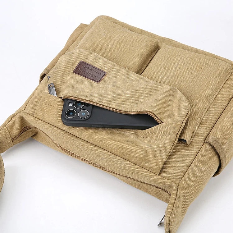 Bolso bandolera para hombre, diseño con múltiples bolsillos, bolso de hombro de gran capacidad, elementos esenciales para exteriores, almacenamiento funcional, viajeros urbanos
