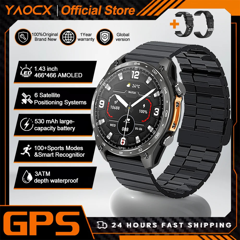 Reloj Inteligente Militar GPS Altímetro 530mAh