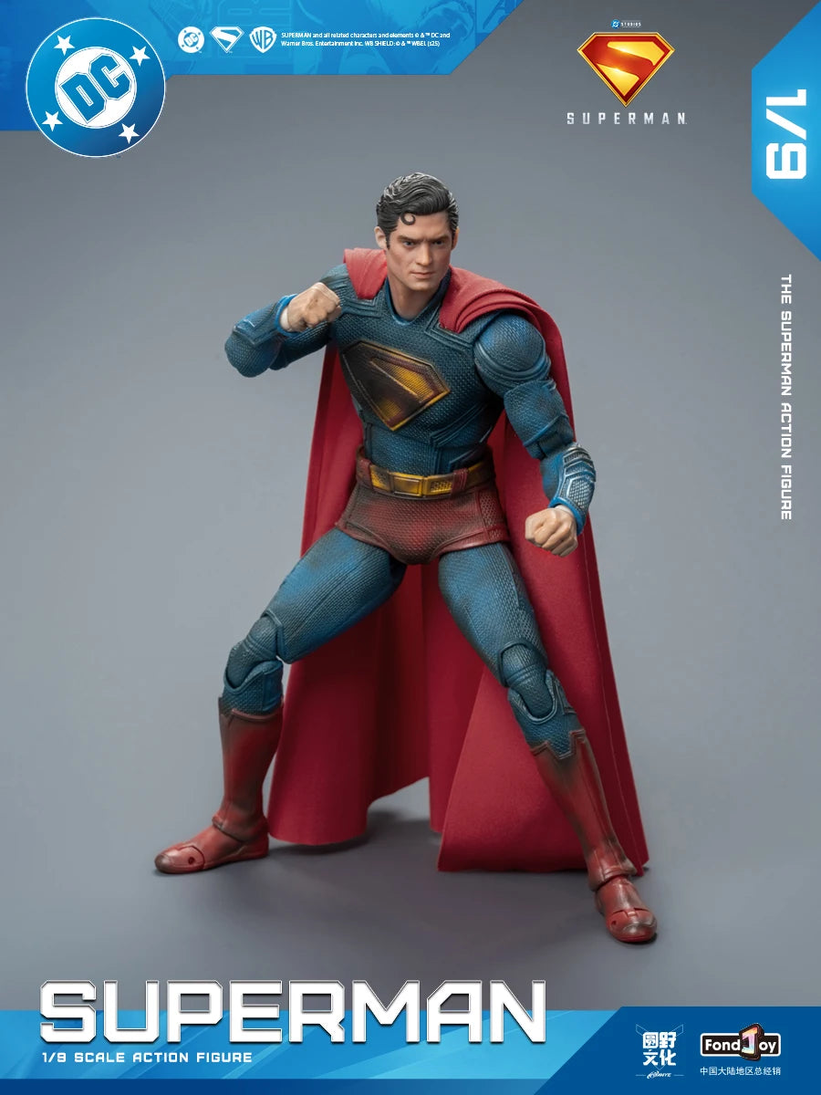 EN STOCK 2025 Fondjoy Battle figura de acción de Superman dañada David Corenswet 1/9 nueva figura de Superman junta de Pvc móvil