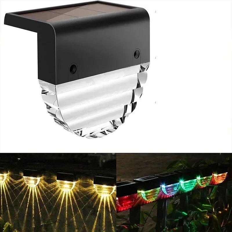 Luces solares para cubierta, luces para valla, luces para escalones al aire libre, luces solares impermeables para barandilla, escaleras, valla, patio y camino