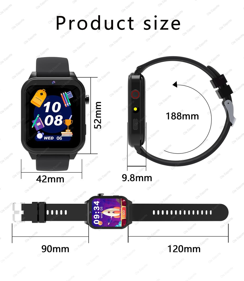 Reloj Inteligente Niños Cámara Juegos Linterna