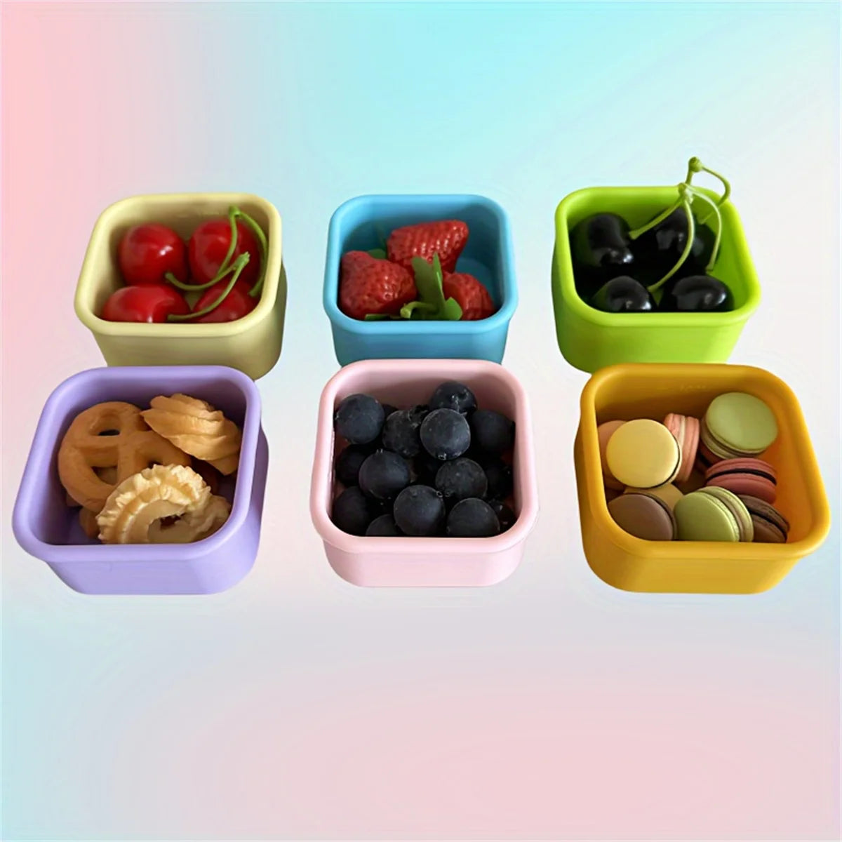 Fiambrera de silicona para niños de 100ml, tazón de comida complementaria, caja de comida complementaria para huevos al vapor, horno microondas