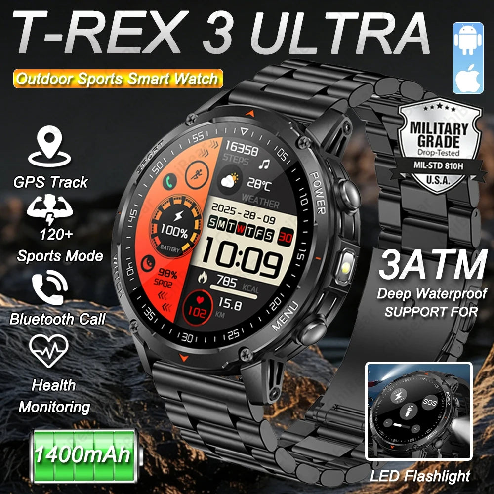 Reloj Inteligente Militar T-Rex 3 GPS Bluetooth