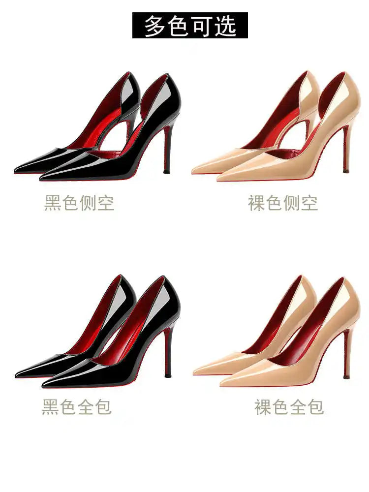 Stilettos de Mujer Punta Fina con Brillantes - Tacones Altos Elegantes