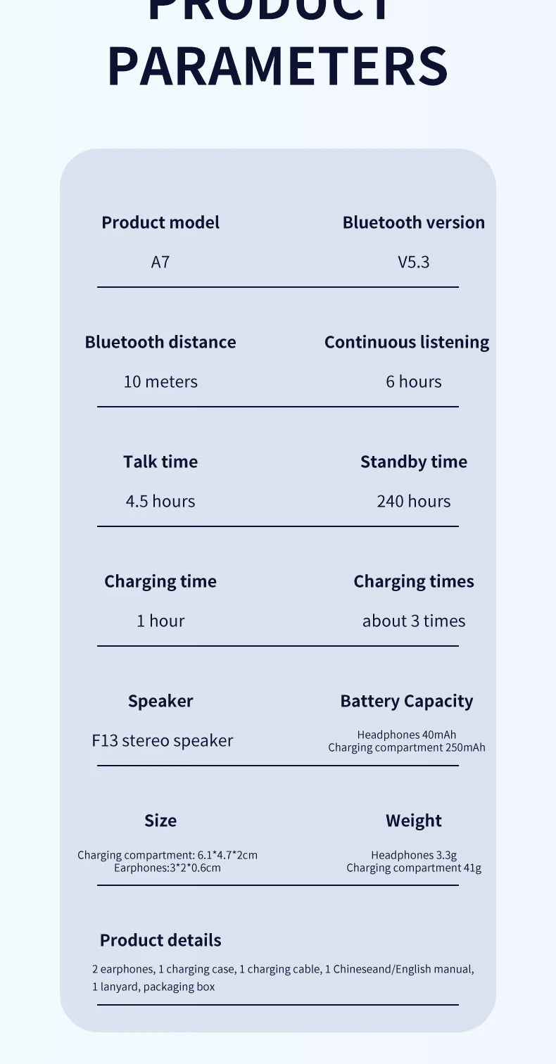 Auriculares Bluetooth TWS HiFi con Micrófono y Estuche de Carga