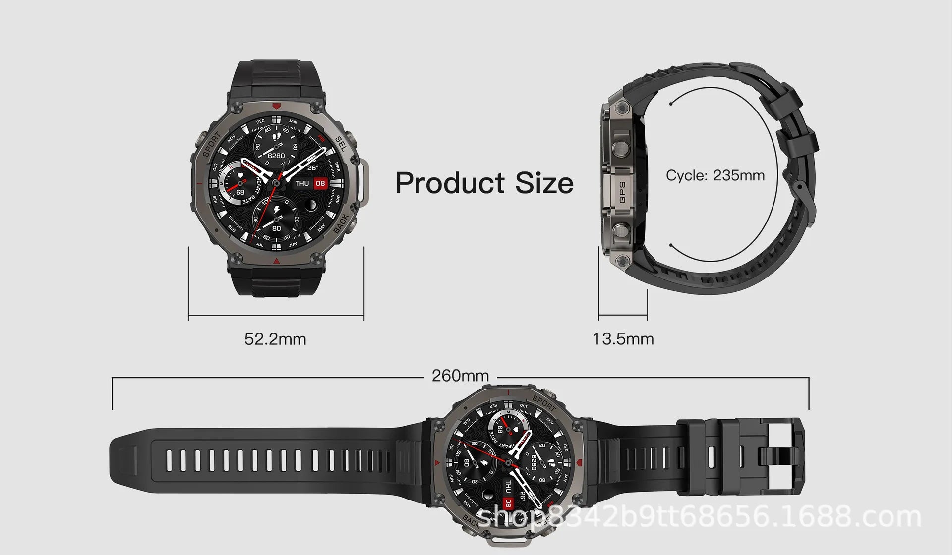 DM58 Reloj Inteligente AMOLED GPS Barómetro
