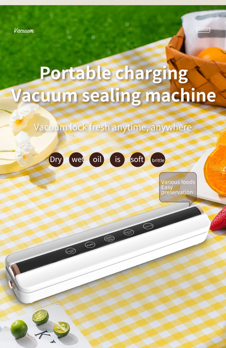 Selladora al Vacío Inalámbrica USB para Alimentos