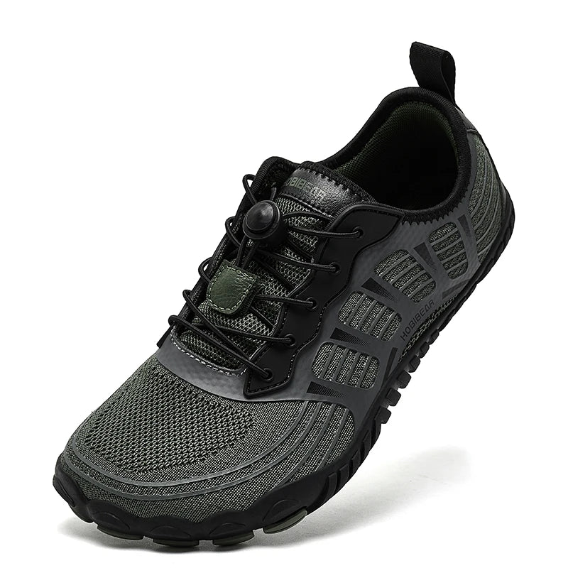 HOBIBEAR Zapatillas Descalzas para Hombre, Banda Elástica, Punta Ancha