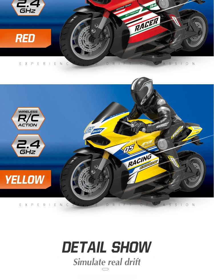 Moto RC 1:10 2.4G 4 Canales Alta Velocidad Control Remoto