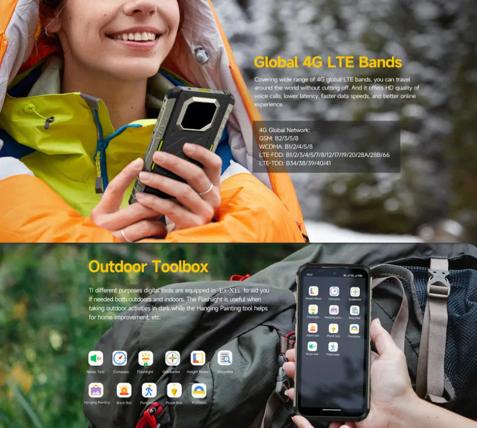 Teléfono Antiespía Sin Cámara Rungee, Android 15, 8GB RAM + 256GB ROM, Pantalla de 6.58'', Batería de 6600mAh, Huella Dactilar, NFC, Teléfono Confidencial