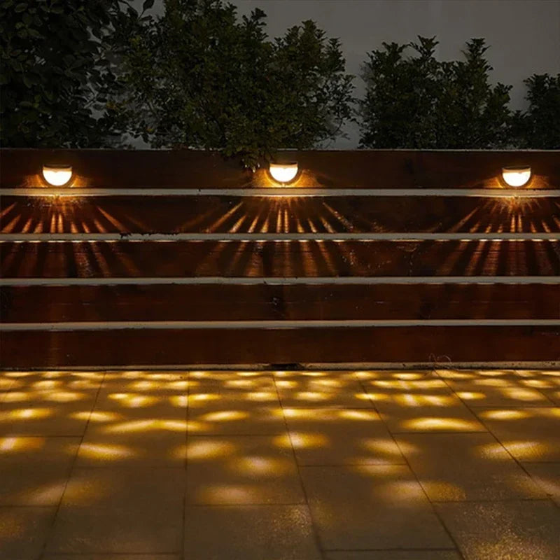 Luz Solar para valla, lámparas de pared impermeables para exteriores, luz de energía para jardín, decoración LED para jardín, paso, Patio, escaleras, 1-24 Uds.
