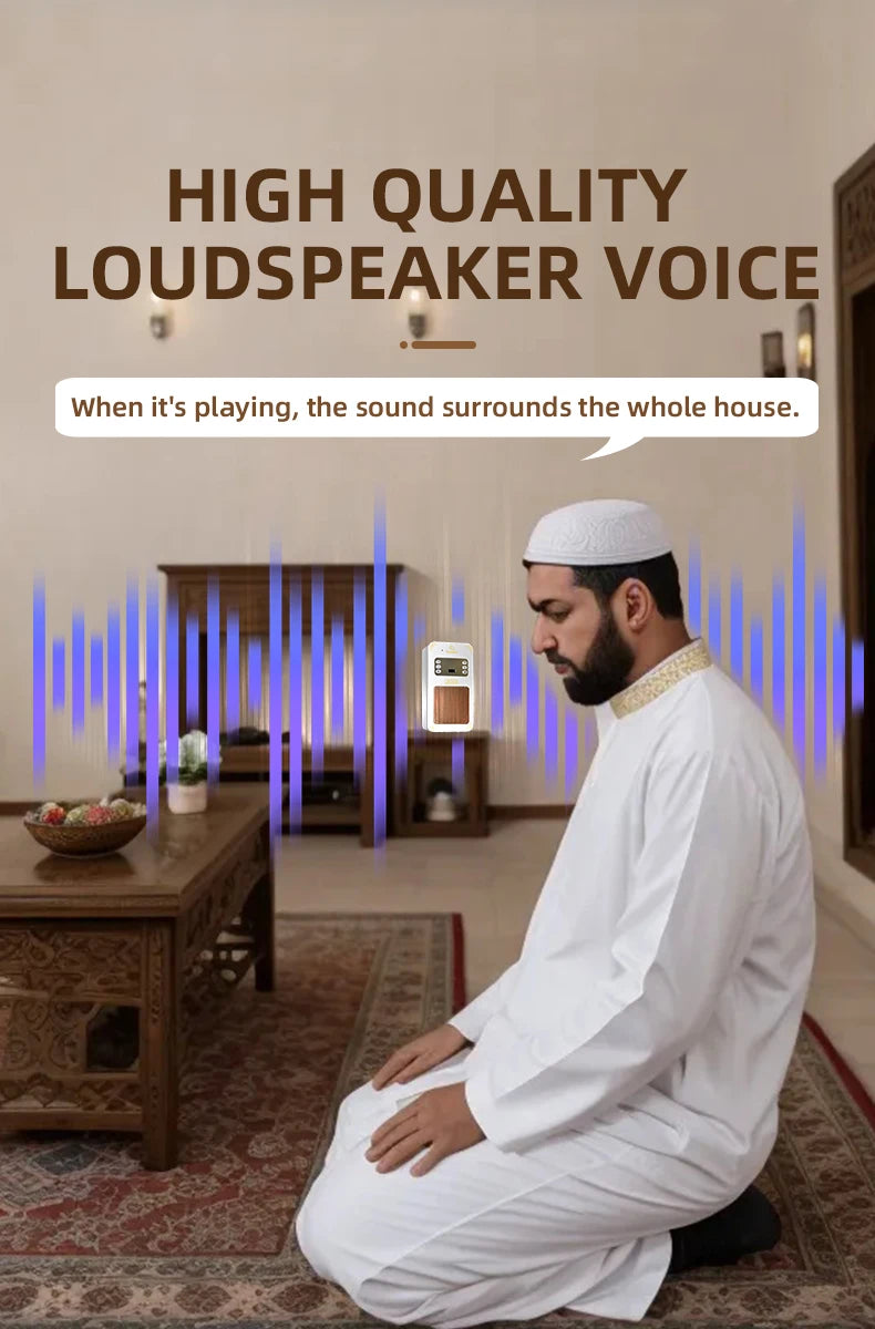 Altavoz Islámico Bluetooth con Corán, Azan y Luz Nocturna