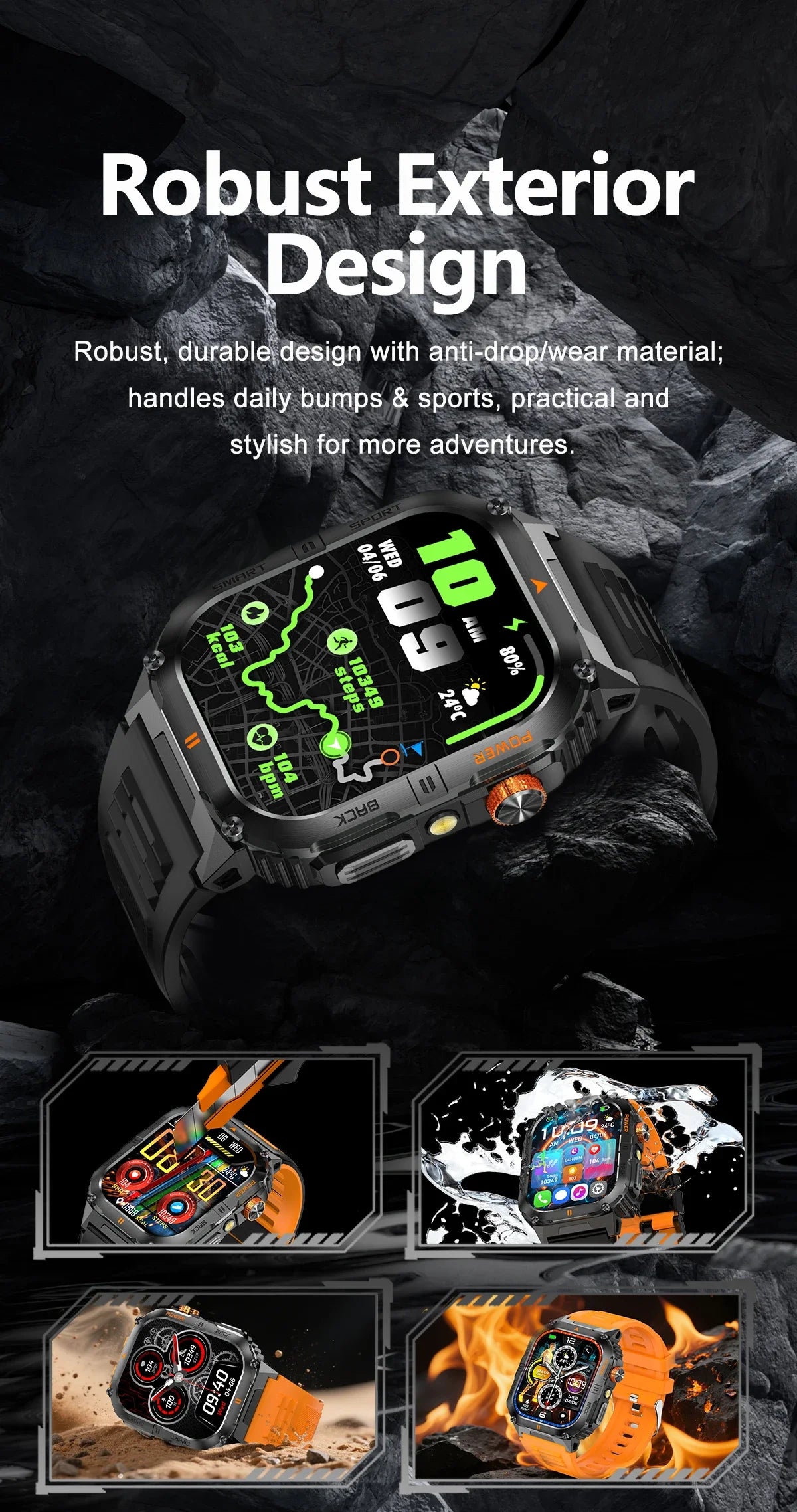 Reloj Inteligente Deportivo IP68 100+ Modos
