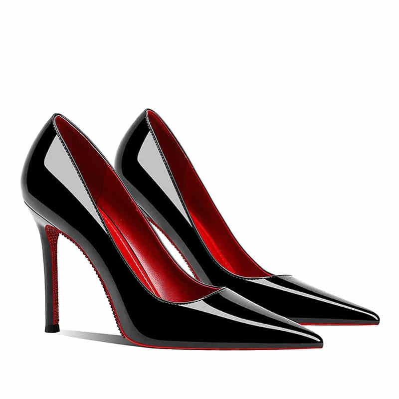 Stilettos de Mujer Punta Fina con Brillantes - Tacones Altos Elegantes
