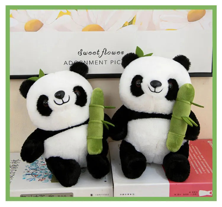 Peluche Panda de Bambú 25-38cm - Muñeco Suave para Niños