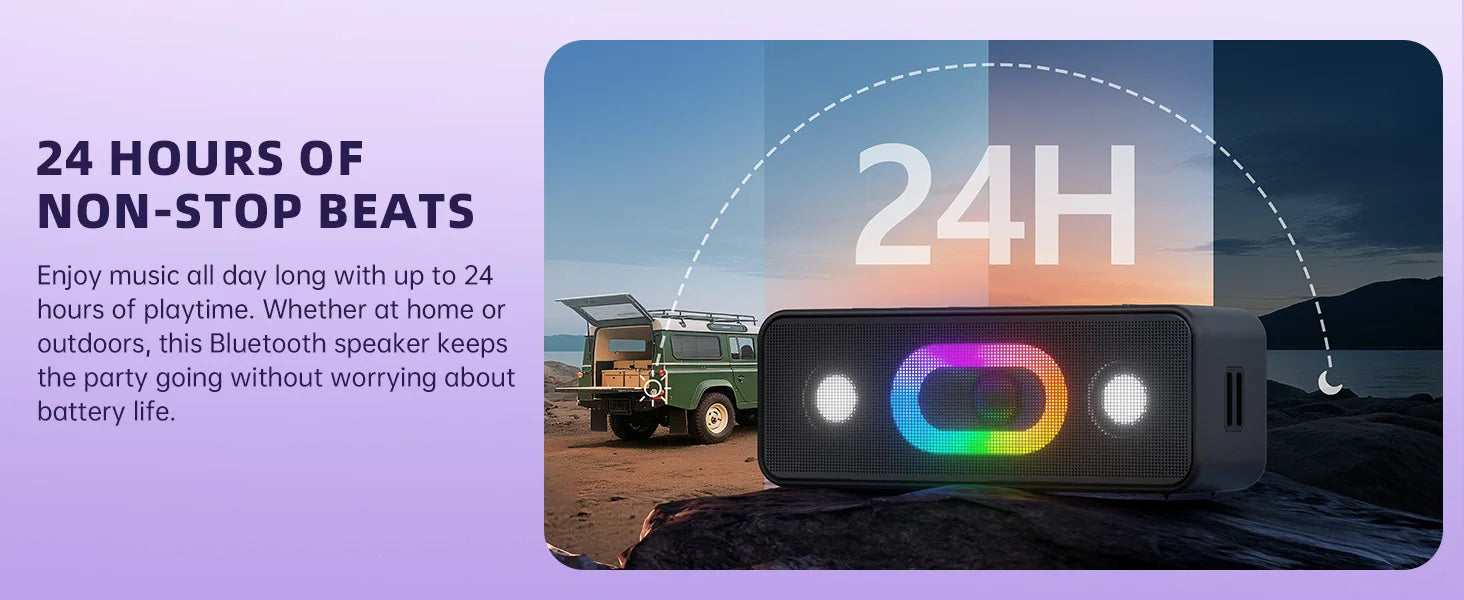 Ortizan Altavoz Bluetooth Portátil 16W 24H