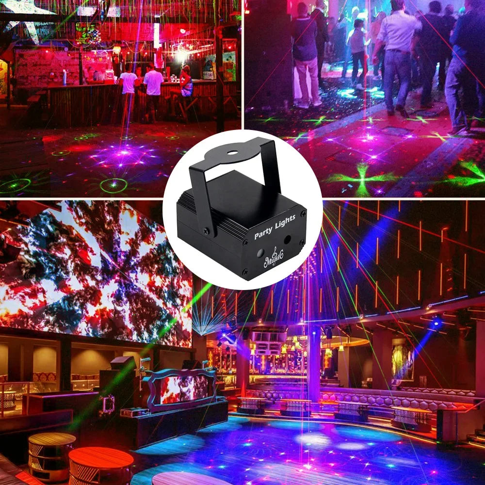 Mini Proyector Láser para Fiesta 32 Patrones