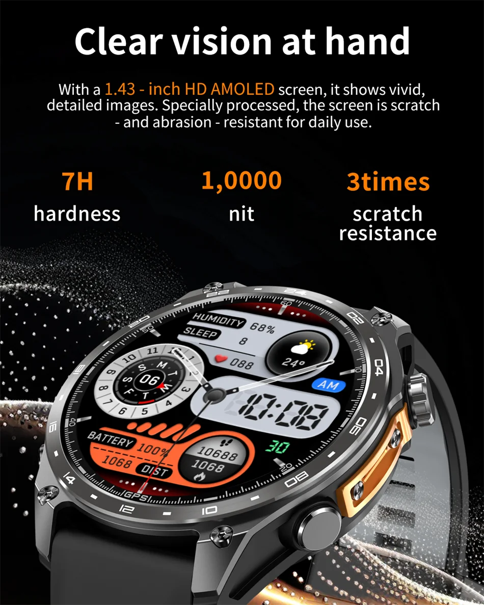Reloj Inteligente HD300 Pro con GPS Offline, Memoria 4GB y Linterna