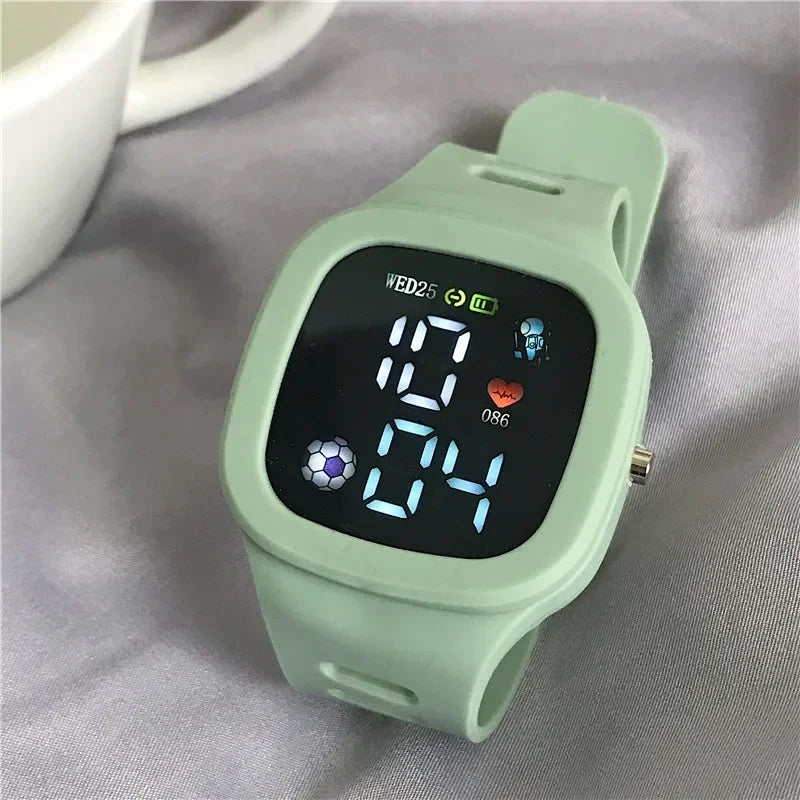 Nuevo reloj 3D con orejas de gato para niños, relojes electrónicos deportivos para niñas y niños, reloj de pulsera Digital LED luminoso resistente al agua para estudiantes, regalos