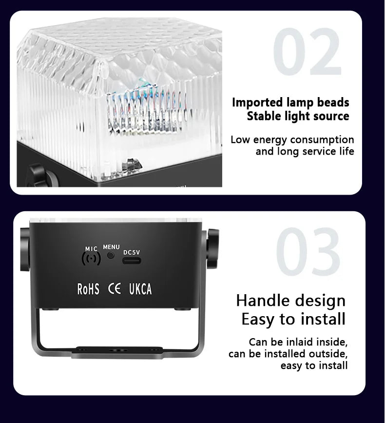 Luz LED Nocturna con Control Remoto para Fiesta