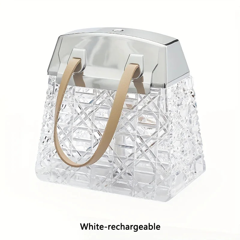 Humidificador ultrasónico con bolsa de cristal 300 ml, difusor de aromas USB con luces de color