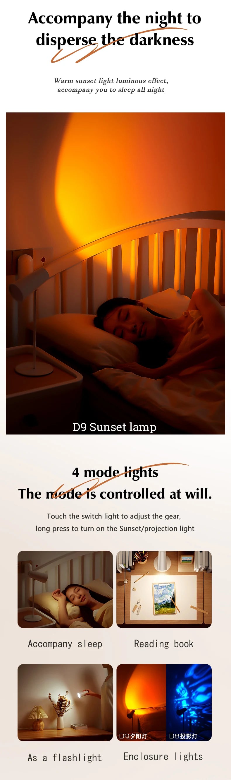 Lessdot-Lámpara de escritorio de lectura multifuncional 4 en 1, lámpara de escritorio magnética portátil, luz nocturna de atardecer, luz de ambiente colgante con carga USB