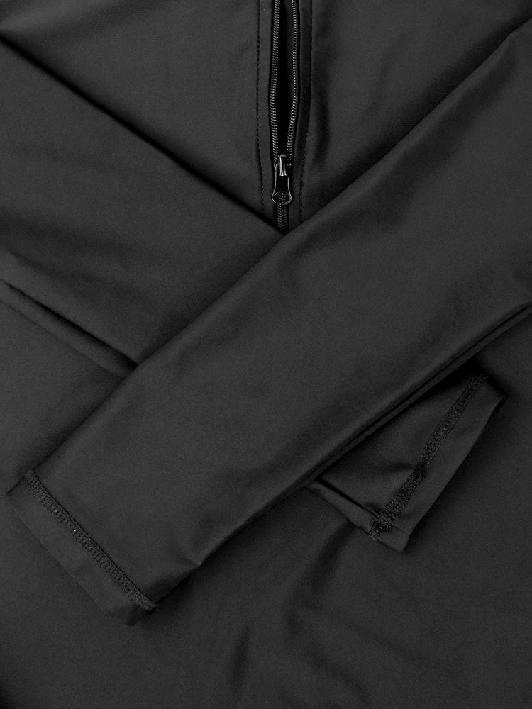 Traje de baño de una pieza con cremallera para mujer, estilo deportivo de playa de verano, nuevo traje de surf de manga larga con cremallera, traje de baño de una pieza para mujer