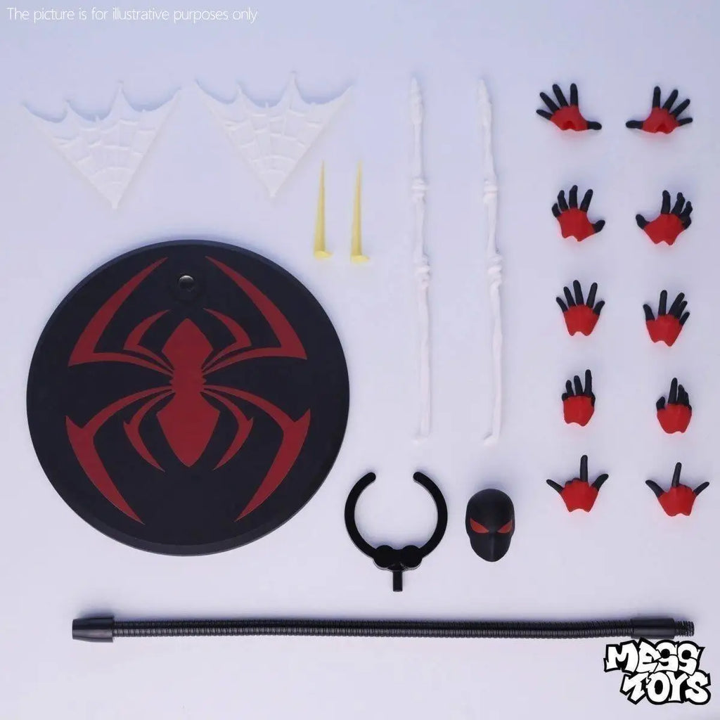 Figura de Acción de 16 cm de Spider-Man Venom Symbiote Kaine Parker Scarlet Spider con Traje Negro y Rojo, Modelo de Anime, Juguetes Coleccionables