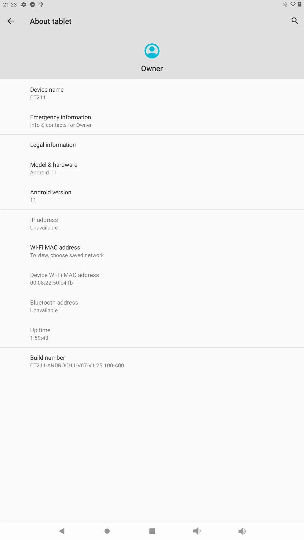 Nueva Tablet PC CT211 Tipo-C de 11.6 Pulgadas con Android 11, 4 GB de RAM, 128 GB de ROM, Pantalla IPS de 1920 x 1080, CPU MT8168 de Cuatro Núcleos, Cámara Dual, Batería de 6000 mAh