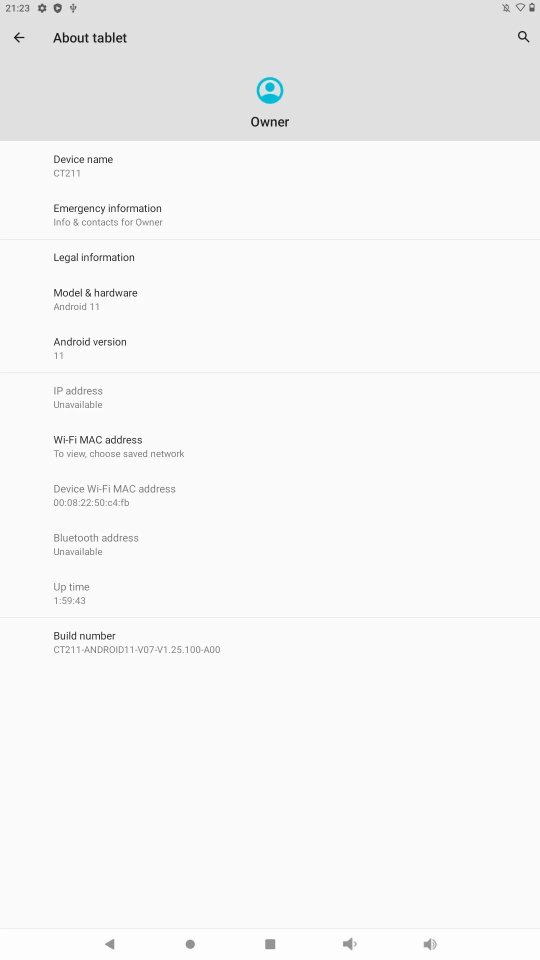 Nueva Tablet PC CT211 Tipo-C de 11.6 Pulgadas con Android 11, 4 GB de RAM, 128 GB de ROM, Pantalla IPS de 1920 x 1080, CPU MT8168 de Cuatro Núcleos, Cámara Dual, Batería de 6000 mAh