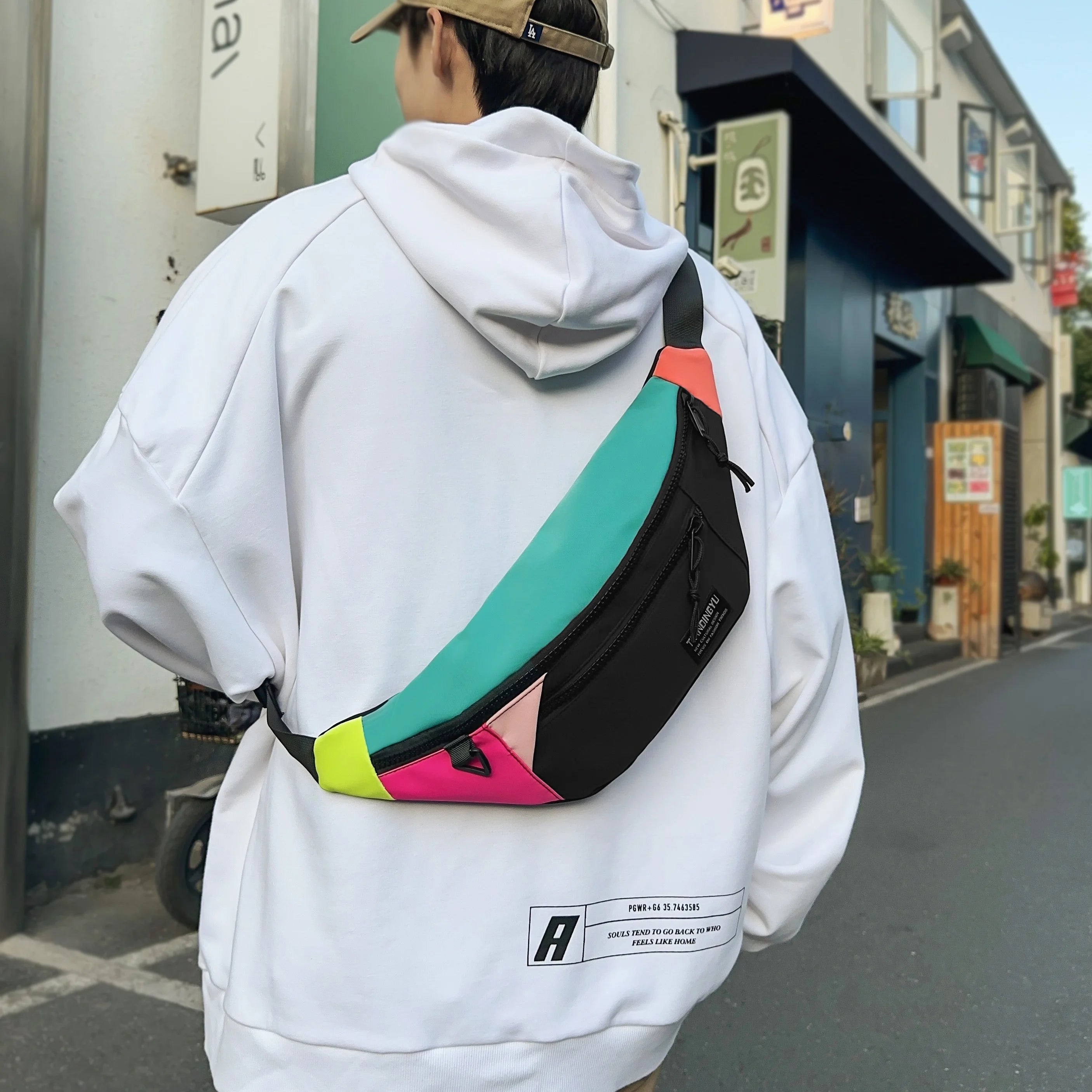 Bolso de Pecho para Hombre Versátil, Riñonera Deportiva